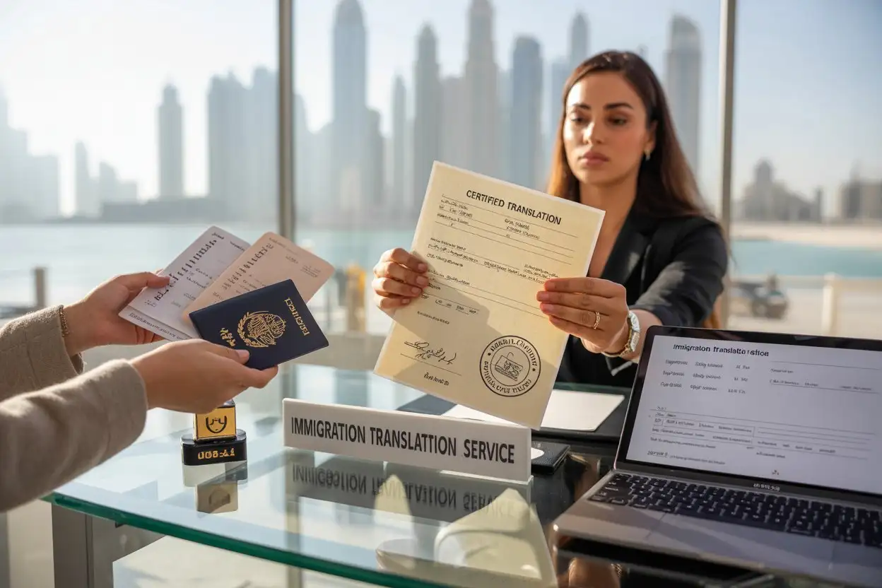 immigration document translation in Dubai